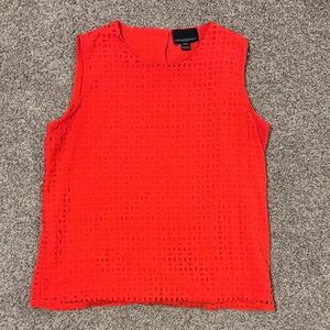 Women's Vibrant Red Sleeveless Blouse